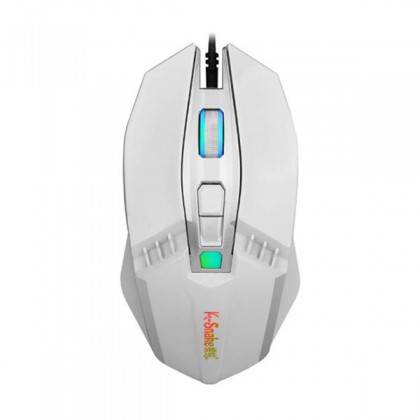 K-Snake M5 USB Wired Metal Gaming RGB Mouse - White